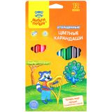 Карандаши цветные Мульти-Пульти "Енот в саванне", 12цв., утолщ., заточен., картон, европ., с точилкой Карандаши цветные Мульти-Пульти "Енот в саванне", 12цв., утолщ., заточен., картон, европ., с точилкой