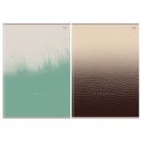 Тетрадь 96л., А4, клетка BG "Прикосновение тумана", софт-тач ламинация, тиснение фольгой