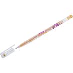 Ручка гелевая Crown "Glitter Metal Jell" золото с блестками, 1,0мм