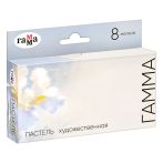 Пастель художественная Гамма , 8цв., половинки, "светлые тона" картон.упак.