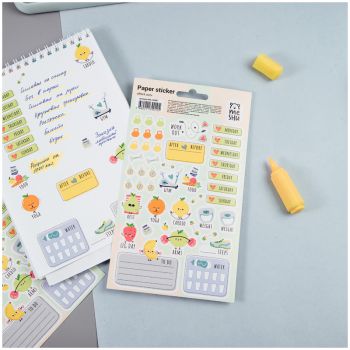 Наклейки бумажные для ежедневников MESHU 