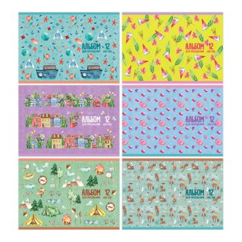 Альбом для рисования 12л., А5, на скрепке BG 