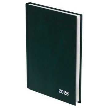 Ежедневник датированный 2026г., А5, 168л., бумвинил, BG, зеленый