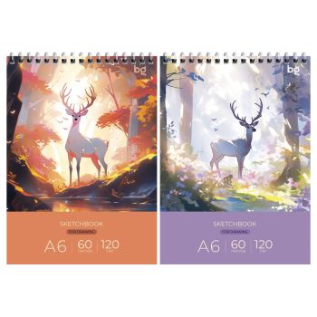 Скетчбук 60л., А6 BG 