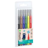 Фломастеры Berlingo "Жил-был кот", 06цв., смываемые, блистер