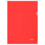 Папка-уголок СТАММ А4, 180мкм, пластик, прозрачная, красная