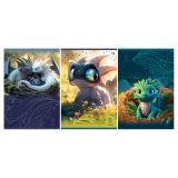 Тетрадь 96л., А4, клетка BG "Дракончик", глянцевая ламинация