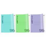 Тетрадь 96л., клетка BG "Однотонный. Микс", пластиковая обложка