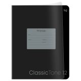 Тетрадь 12л., клетка BG "Классический цвет", пластиковая обложка, черный