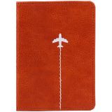 Обложка для паспорта OfficeSpace "Travel", экокожа, коричневый, тиснение фольгой