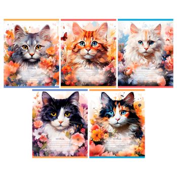 Тетрадь 12л., частая косая линия BG 