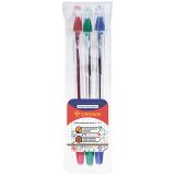 Набор шариковых ручек Crown "Oil Jell" 3шт., 03цв., 0,7мм, ПВХ уп., европодвес