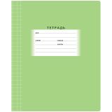 Тетрадь 12л., клетка BG "Школьная", зеленая, эконом