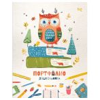 Папка-портфолио 7БЦ А4 BG, на 4 кольцах для дошкольника "Совёнок", 20 файлов, 10 вкладышей