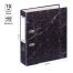 Папка-регистратор OfficeSpace, 70мм, мрамор, черная, нижний метал. кант