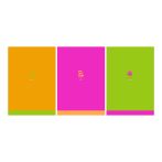 Тетрадь 80л., А4, клетка BG "Моноколор. Чат", неоновые краски