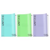 Тетрадь 96л., А4 клетка BG "UniTone. MIX", пластиковая обложка, микс цветов