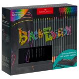 Карандаши цветные Faber-Castell "Black Edition", 72 цв., трехгран., черное дерево, заточен., пенал-скрутка