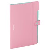 Папка 5 отделений Berlingo "Haze", А4, 600мкм, на кнопке, розовая, софт-тач