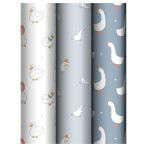 Упаковочная бумага глянц. 70*100см, MESHU "Goose set", 80г/м2, ассорти 3 дизайна Упаковочная бумага глянц. 70*100см, MESHU "Goose set", 80г/м2, ассорти 3 дизайна