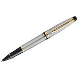 Ручка-роллер Waterman "Expert Stainless Steel GT" черная, 0,8мм, подарочная упаковка Ручка-роллер Waterman "Expert Stainless Steel GT" черная, 0,8мм, подарочная упаковка